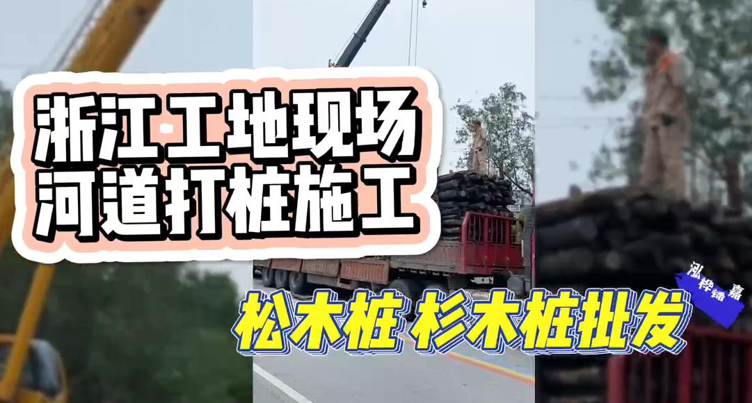 木樁廠家承接松木樁、杉木樁工地施工與批發(fā)視頻
